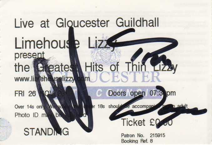 LIMEHOUSE LIZZY Ticket